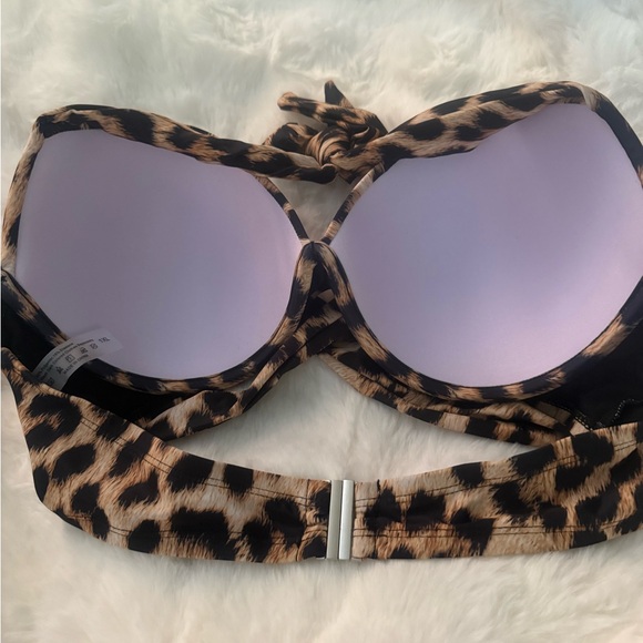 SHEIN Brown and Black Leopard Print bikini top size 14 (1X) - Picture 2 of 3